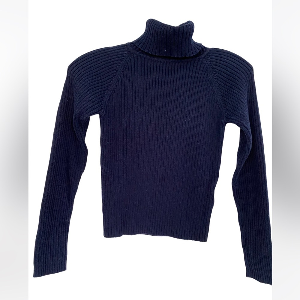 🔷Navy Blue Ribbed Turtleneck🔷